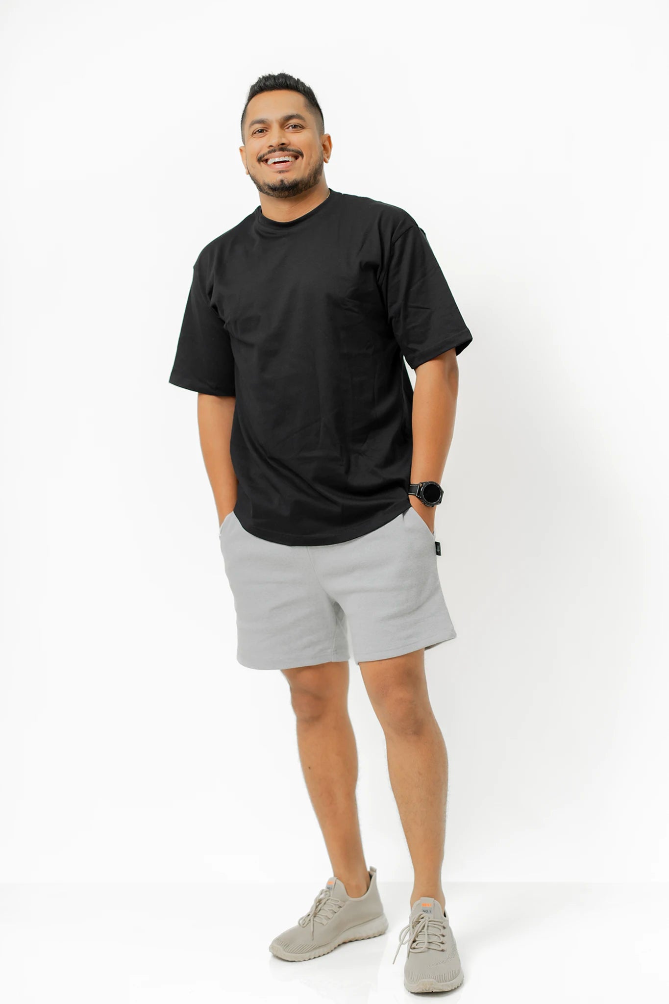 Habito Over Size Tee Black Mens Front