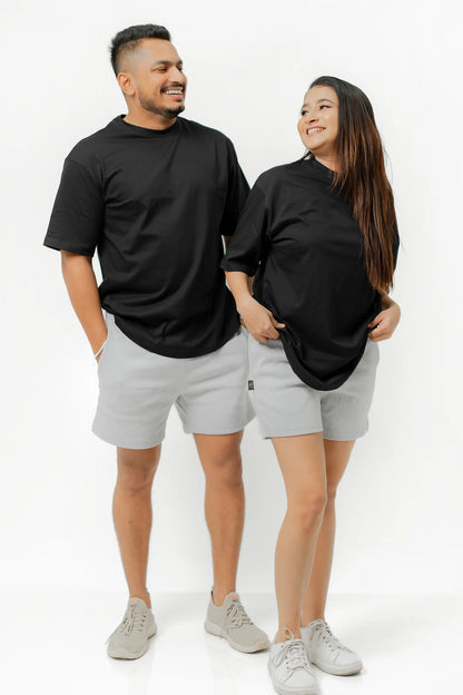 Habito Over Size Tee Black Front Full