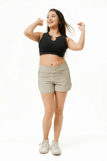 Habito Women Short Black Front Full