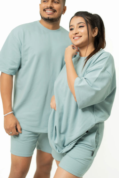 Habito Comfort short teal front 