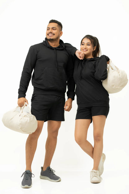 Habito Unisex Hoodie Black Front