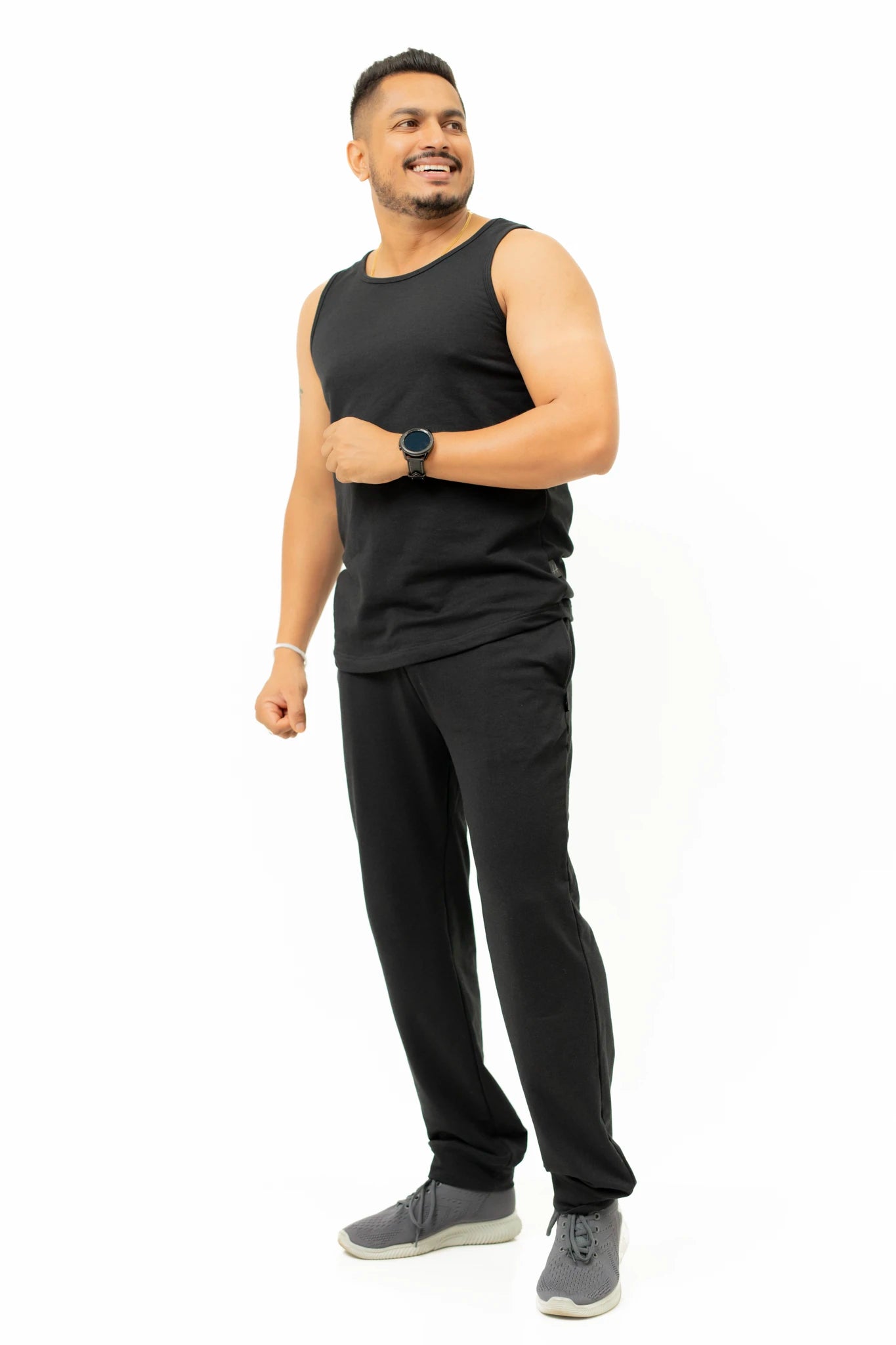 Habito Mens Tank Top Black front full