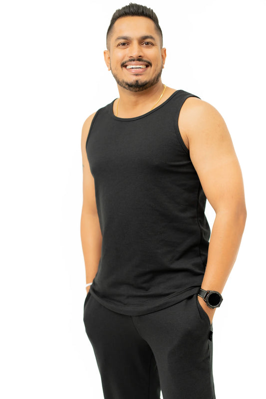 Habito Mens Tank Top Black front