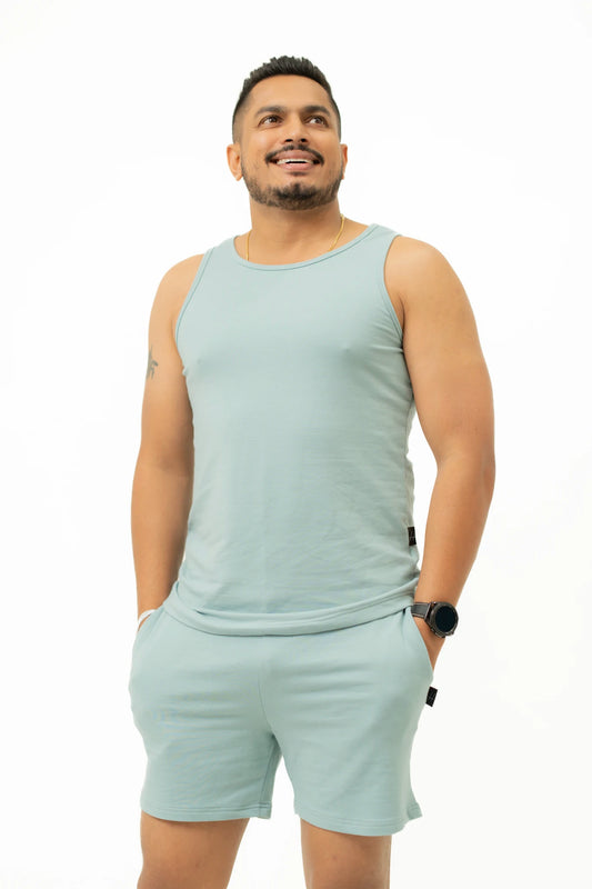 Habito Mens Tank Top Teal front full