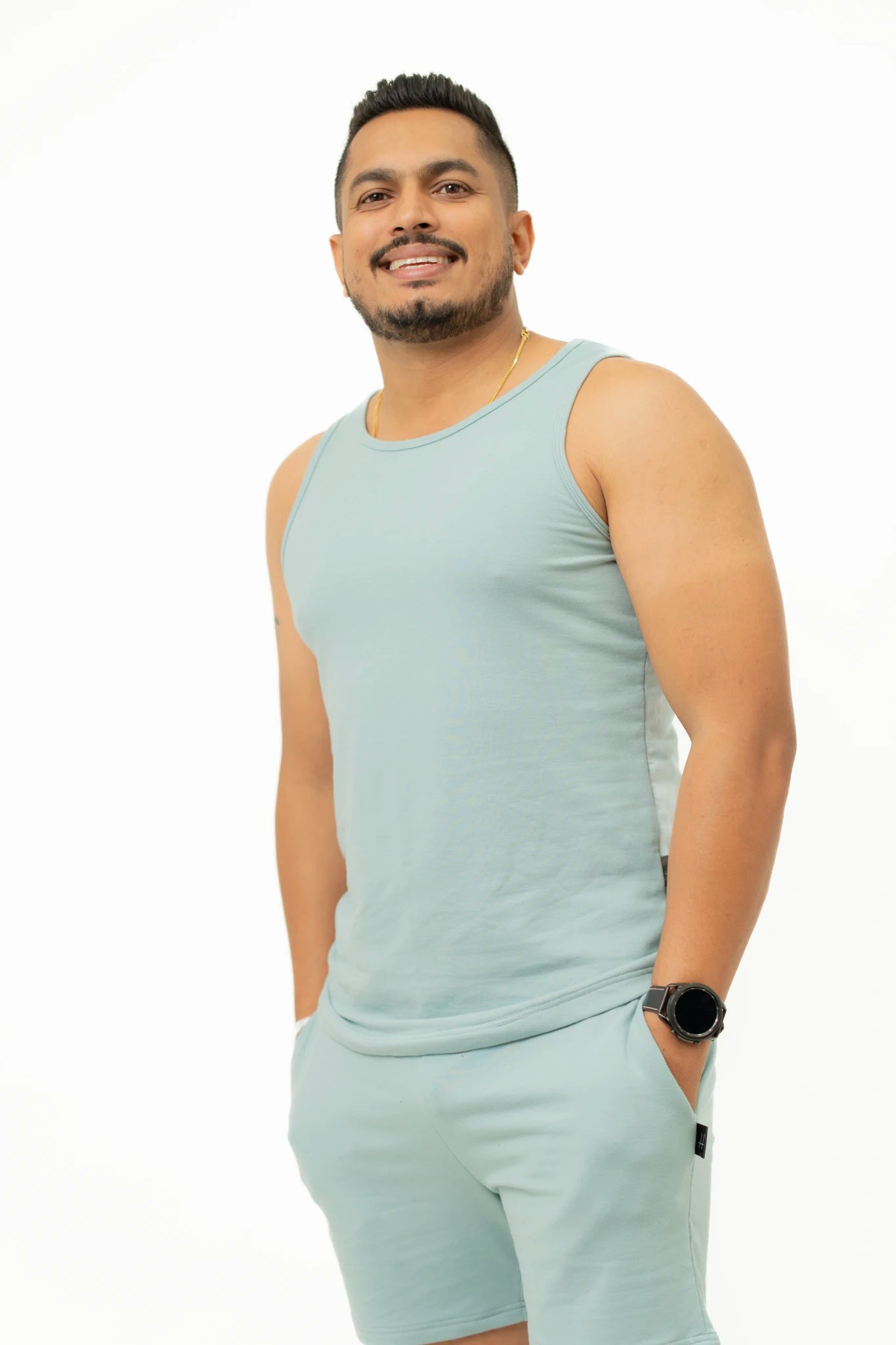 Habito Mens Tank Top Teal front
