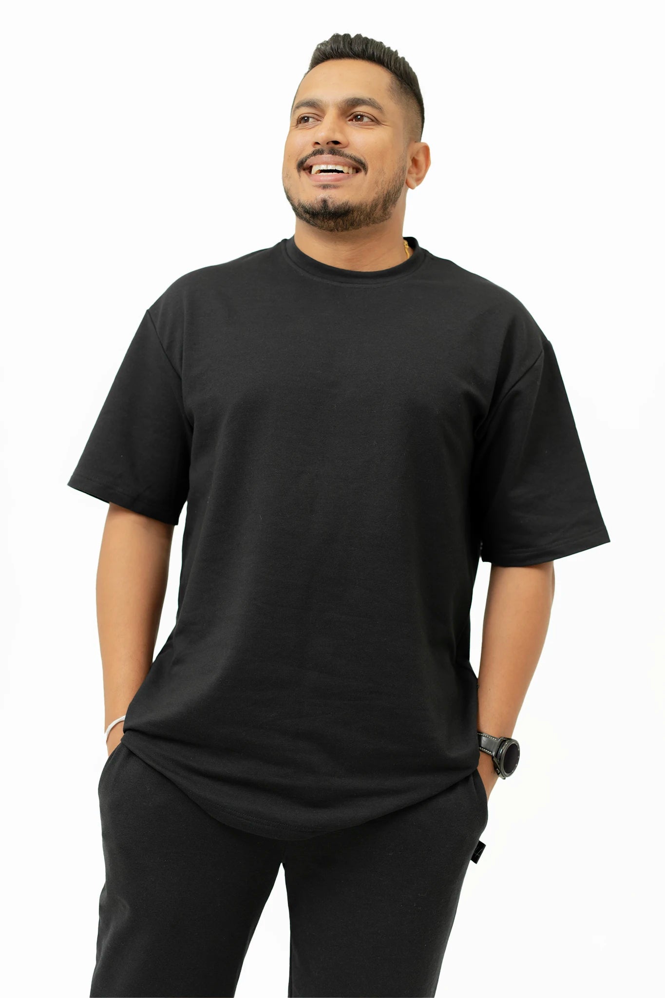 Habito Over size Tee Black Mens Front