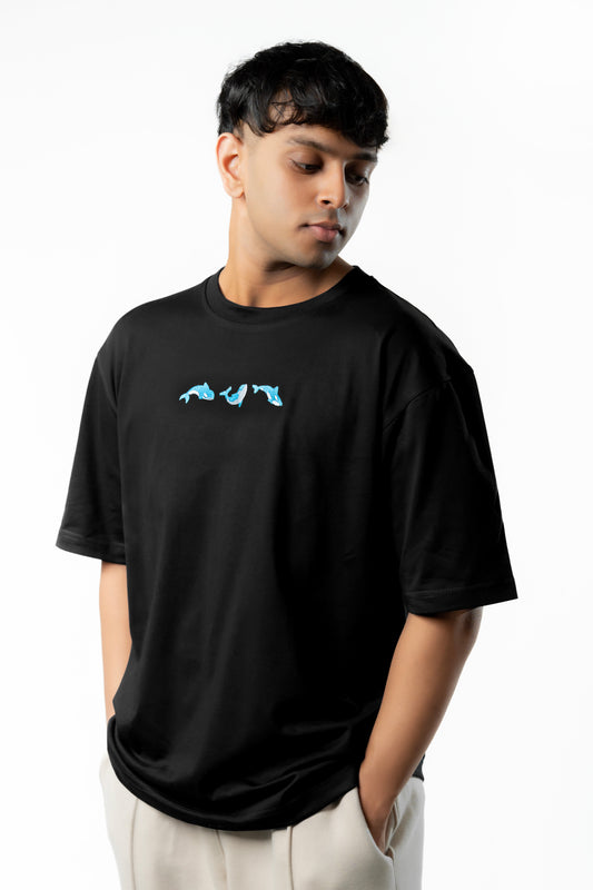 Oversized Tee – Noir Blue